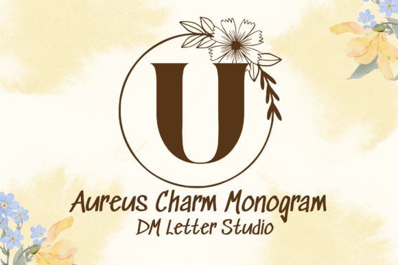 Aureus Charm Monogram: Luxury Serif Font for Campaign Design