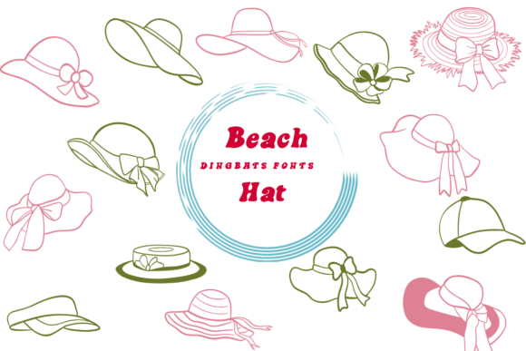 Beach Hat: A Playful Dingbats Typeface for Editorial Storytelling