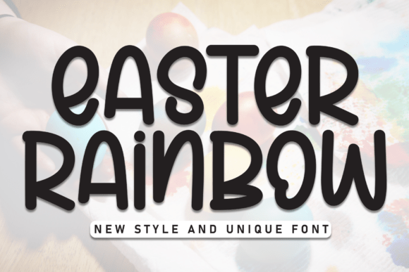 Easter Rainbow Font: A Hand-Drawn Display Typeface for Branding