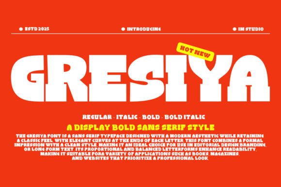 Gresiya 4 Style: The Modern Sans Serif for Handmade Products
