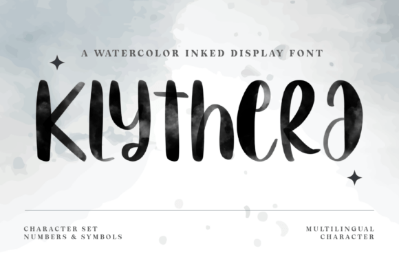 Klythera: A Watercolor Display Font for Editorial Design