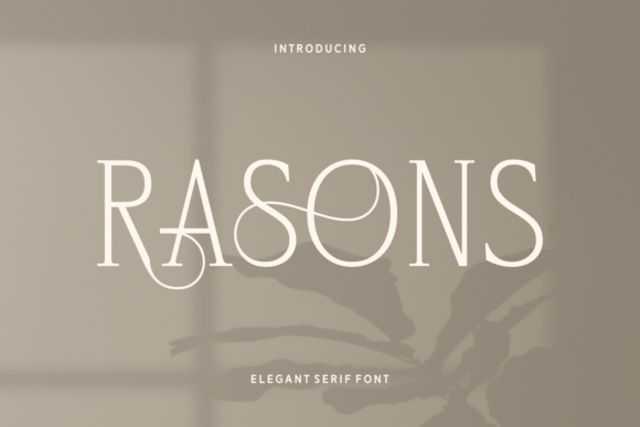 Rasons: A Serif Font for Elegant Handmade Designs