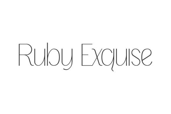 Ruby Exquise: A Lightweight Sans Serif Font for Handmade Products
